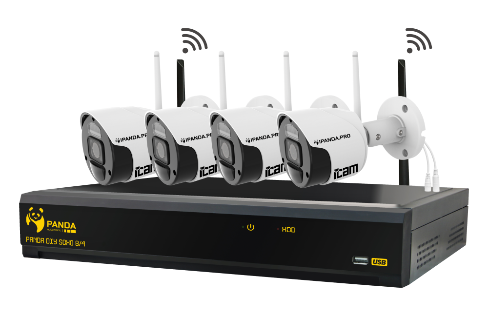Wi-Fi комплект видеонаблюдения PANDA DIY SOHO 8/4